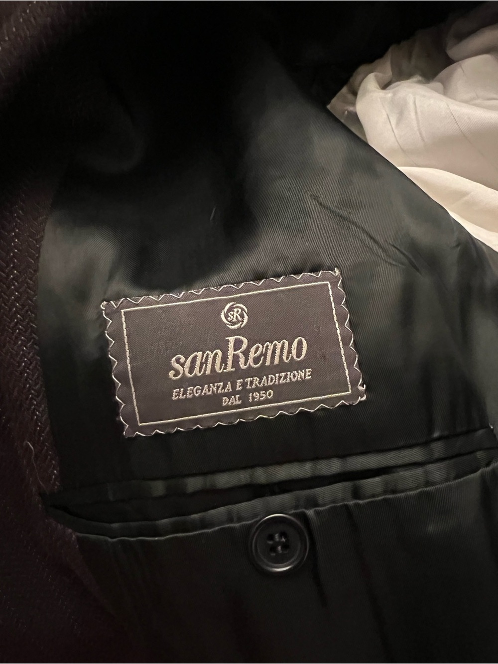 SanRemo Made in Italy Virgin Wool Pinstripe Blazer Sport Coat - Men’s 42L - Picture 4 of 6